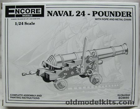 Encore 1/24 Naval 24 Pounder Cannon - (ex-Palmer / Life-Like), EC9690 plastic model kit